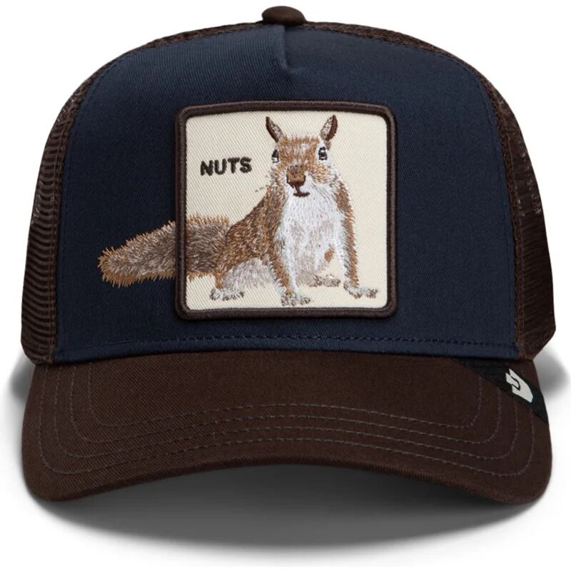 gorra-trucker-marron-y-azul-marino-ardilla-over-the-line-squirrel-out-of-bounds-nuts-the-farm-de-goorin-bros