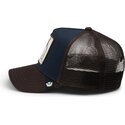 gorra-trucker-marron-y-azul-marino-ardilla-over-the-line-squirrel-out-of-bounds-nuts-the-farm-de-goorin-bros
