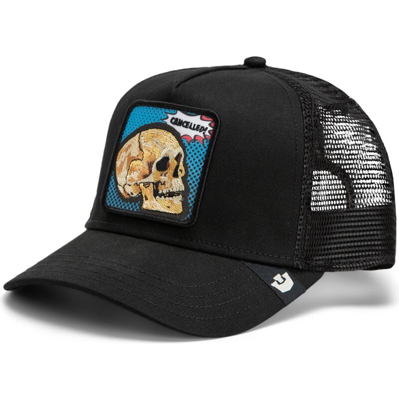 gorra-trucker-negra-calavera-cancelled-skull-pop-art-strikes-back-the-farm-de-goorin-bros gorra-trucker-negra-calavera-cancelled-skull-pop-art-strikes-back-the-farm-de-goorin-bros