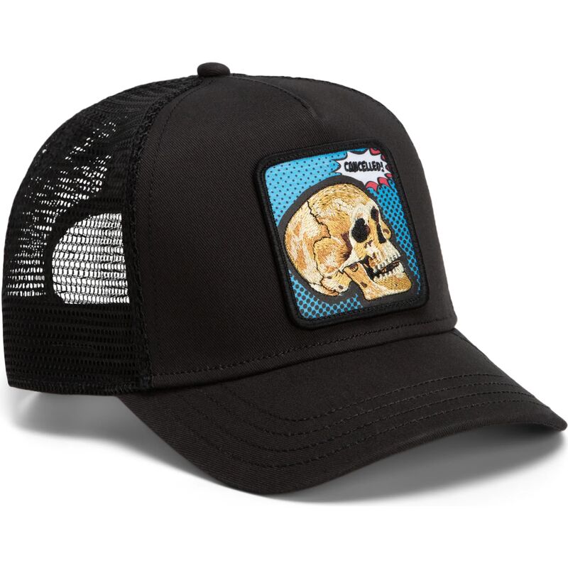 gorra-trucker-negra-calavera-cancelled-skull-pop-art-strikes-back-the-farm-de-goorin-bros gorra-trucker-negra-calavera-cancelled-skull-pop-art-strikes-back-the-farm-de-goorin-bros