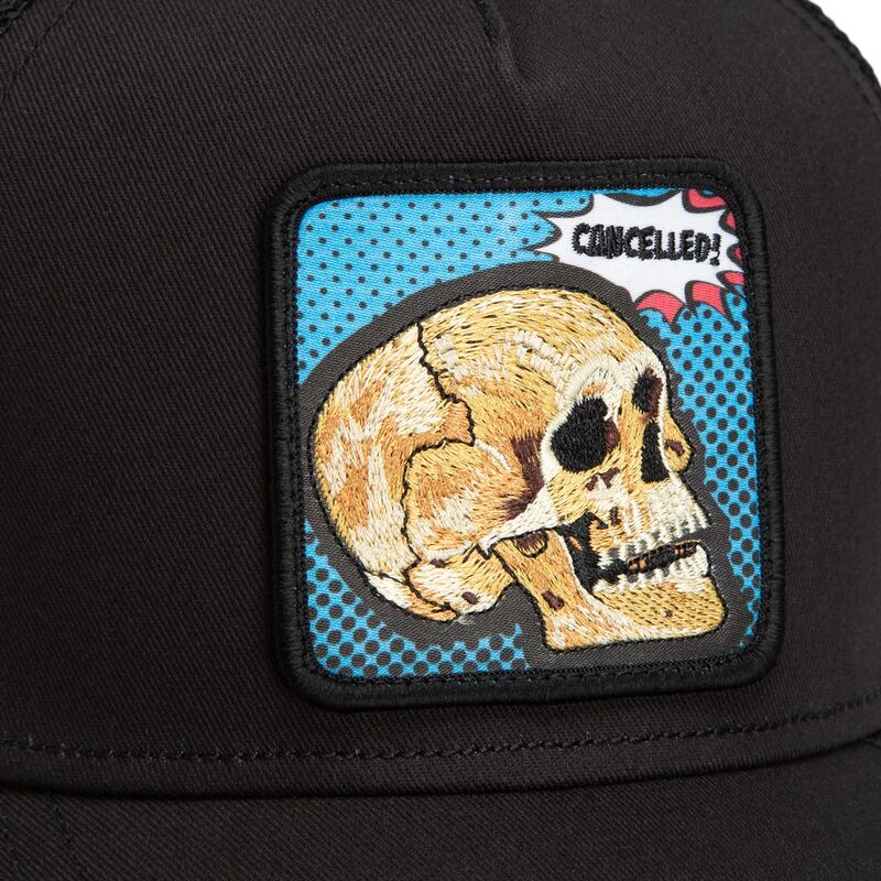 gorra-trucker-negra-calavera-cancelled-skull-pop-art-strikes-back-the-farm-de-goorin-bros gorra-trucker-negra-calavera-cancelled-skull-pop-art-strikes-back-the-farm-de-goorin-bros