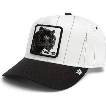 Gorra curva gris y negra snapback pantera Pinstripe Panther Playmakers The Farm de Goorin Bros.