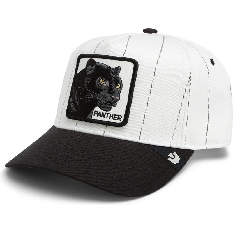 gorra-curva-gris-y-negra-snapback-pantera-pinstripe-panther-playmakers-the-farm-de-goorin-bros gorra-curva-gris-y-negra-snapback-pantera-pinstripe-panther-playmakers-the-farm-de-goorin-bros
