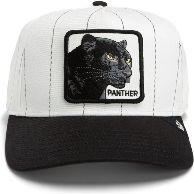 gorra-curva-gris-y-negra-snapback-pantera-pinstripe-panther-playmakers-the-farm-de-goorin-bros gorra-curva-gris-y-negra-snapback-pantera-pinstripe-panther-playmakers-the-farm-de-goorin-bros