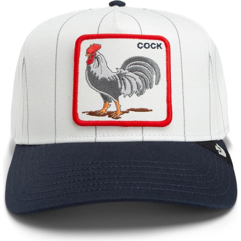 gorra-curva-gris-y-azul-marino-snapback-gallo-pinstripe-rooster-cock-playmakers-the-farm-de-goorin-bros