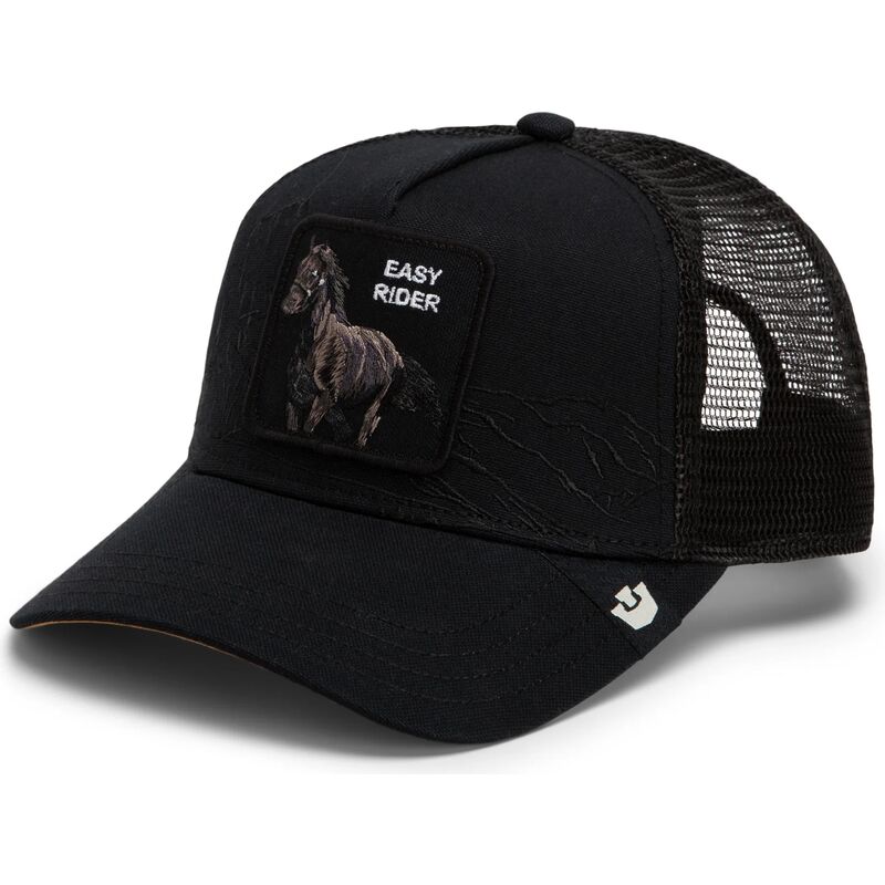 gorra-trucker-negra-caballo-stallion-badlands-the-farm-de-goorin-bros