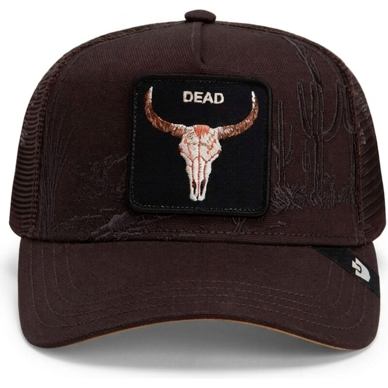 gorra-trucker-marron-buey-skull-badlands-dead-the-farm-de-goorin-bros