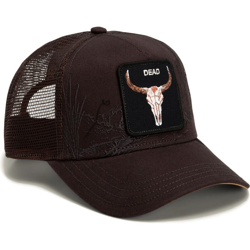 gorra-trucker-marron-buey-skull-badlands-dead-the-farm-de-goorin-bros