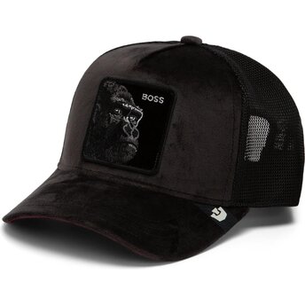 Gorra trucker negra gorila Velour Boss The Farm de Goorin Bros.