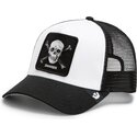 gorra-trucker-negra-y-blanca-calavera-danger-skull-and-crossbones-original-recipe-the-farm-de-goorin-bros