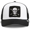 gorra-trucker-negra-y-blanca-calavera-danger-skull-and-crossbones-original-recipe-the-farm-de-goorin-bros