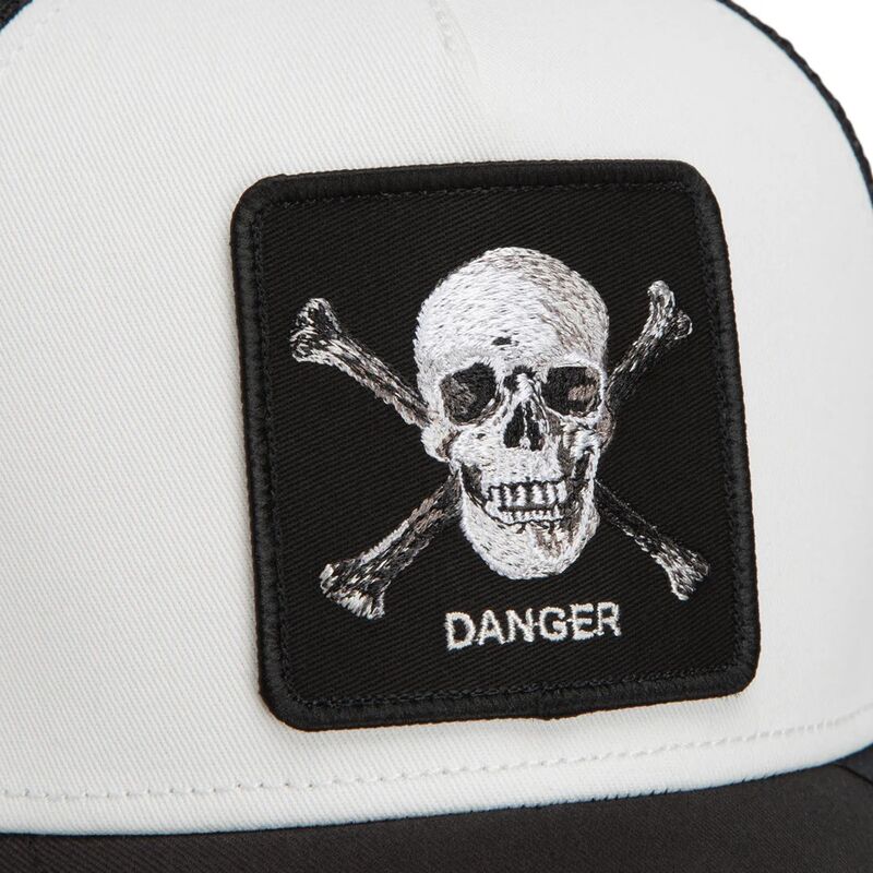 gorra-trucker-negra-y-blanca-calavera-danger-skull-and-crossbones-original-recipe-the-farm-de-goorin-bros gorra-trucker-negra-y-blanca-calavera-danger-skull-and-crossbones-original-recipe-the-farm-de-goorin-bros