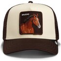 gorra-trucker-marron-y-beige-caballo-gaucho-original-recipe-the-farm-de-goorin-bros