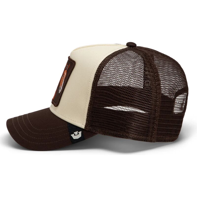 gorra-trucker-marron-y-beige-caballo-gaucho-original-recipe-the-farm-de-goorin-bros