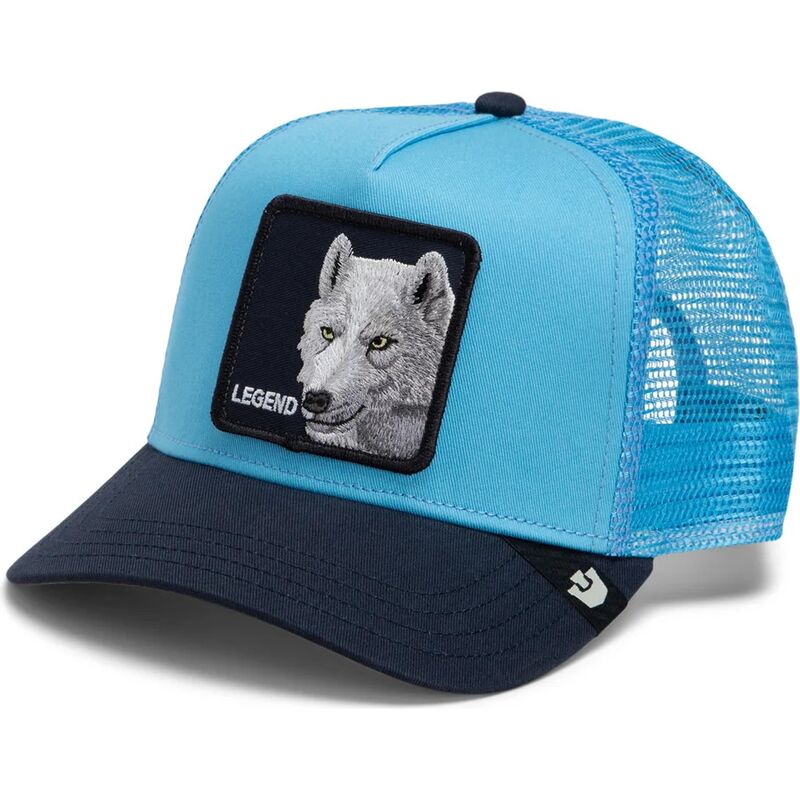 gorra-trucker-azul-y-azul-marino-lobo-legend-wolf-original-recipe-the-farm-de-goorin-bros gorra-trucker-azul-y-azul-marino-lobo-legend-wolf-original-recipe-the-farm-de-goorin-bros
