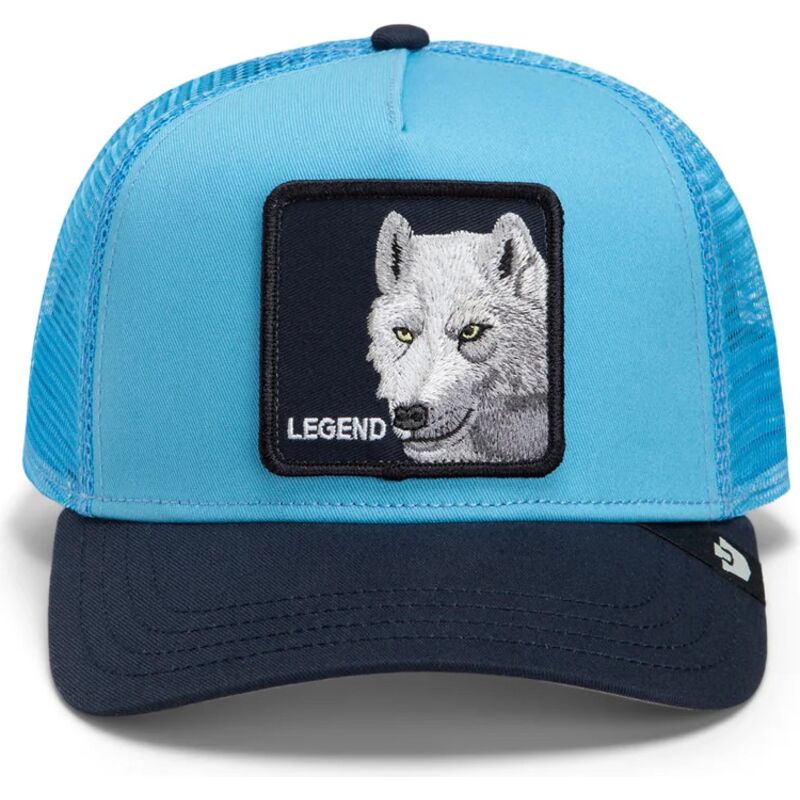 gorra-trucker-azul-y-azul-marino-lobo-legend-wolf-original-recipe-the-farm-de-goorin-bros gorra-trucker-azul-y-azul-marino-lobo-legend-wolf-original-recipe-the-farm-de-goorin-bros