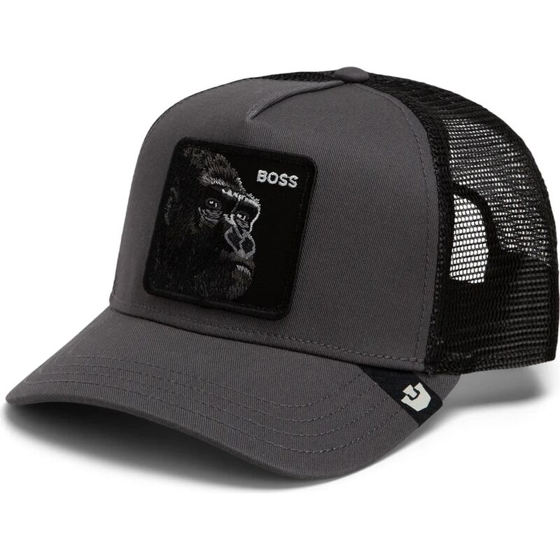 gorra-trucker-gris-y-negra-gorila-the-boss-original-recipe-the-farm-de-goorin-bros gorra-trucker-gris-y-negra-gorila-the-boss-original-recipe-the-farm-de-goorin-bros