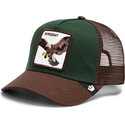 gorra-trucker-verde-y-marron-aguila-represent-eagle-original-recipe-the-farm-de-goorin-bros