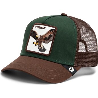 Gorra trucker verde y marrón águila Represent Eagle Original Recipe The Farm de Goorin Bros.