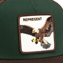 gorra-trucker-verde-y-marron-aguila-represent-eagle-original-recipe-the-farm-de-goorin-bros