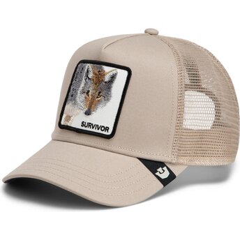 Gorra trucker beige lobo Survivor Original Recipe The Farm de Goorin Bros.