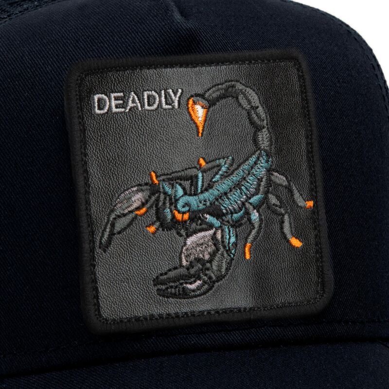 gorra-trucker-negra-escorpion-deadly-scorpion-original-recipe-the-farm-de-goorin-bros gorra-trucker-negra-escorpion-deadly-scorpion-original-recipe-the-farm-de-goorin-bros