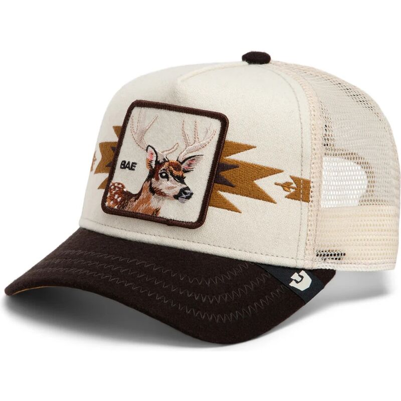 gorra-trucker-crema-y-marron-ciervo-canyon-bae-trailblazer-the-farm-de-goorin-bros