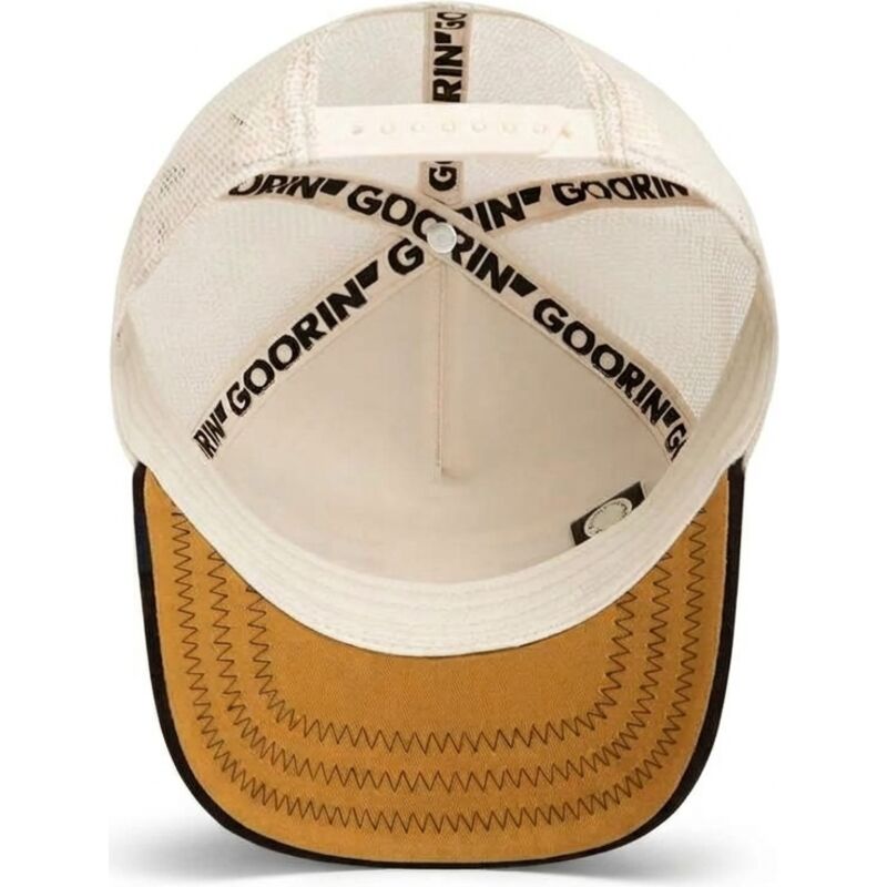 gorra-trucker-crema-y-marron-ciervo-canyon-bae-trailblazer-the-farm-de-goorin-bros