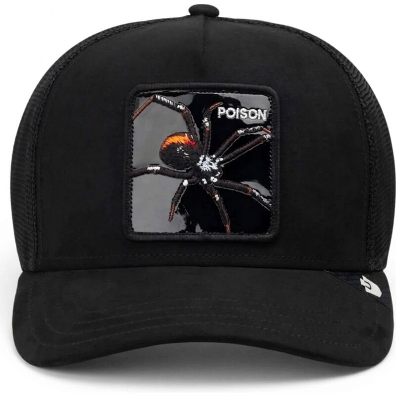 gorra-trucker-negra-arana-black-out-spider-blackened-metallic-poison-the-farm-de-goorin-bros