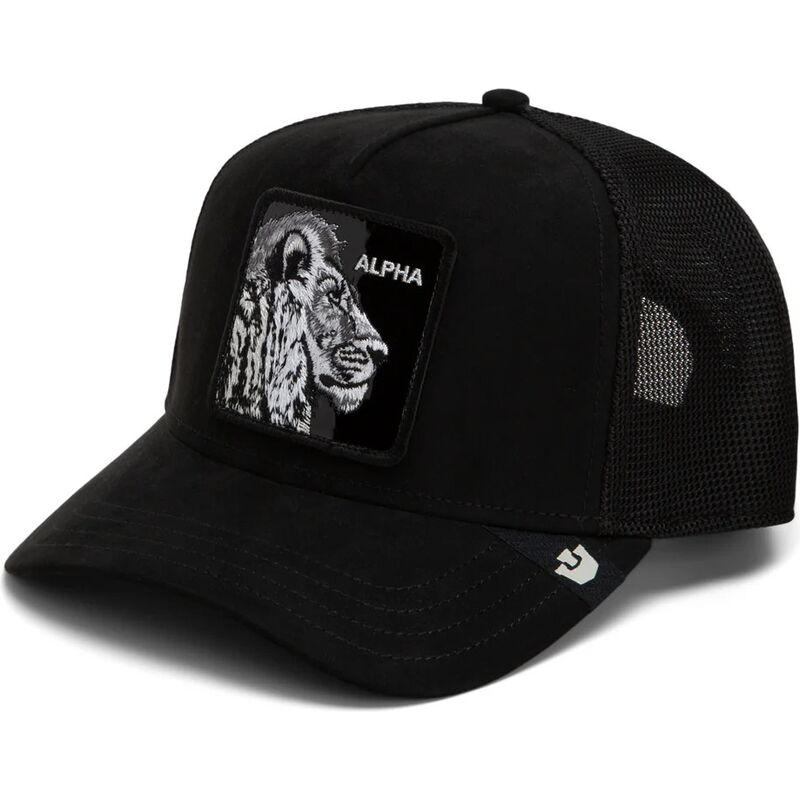 gorra-trucker-negra-leon-black-out-lion-blackened-metallic-alpha-the-farm-de-goorin-bros