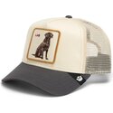 gorra-trucker-crema-y-gris-perro-shadow-lab-off-the-leash-the-farm-de-goorin-bros