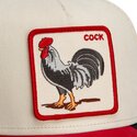 gorra-trucker-roja-y-beige-gallo-the-suede-rooster-microsuede-cock-the-farm-de-goorin-bros