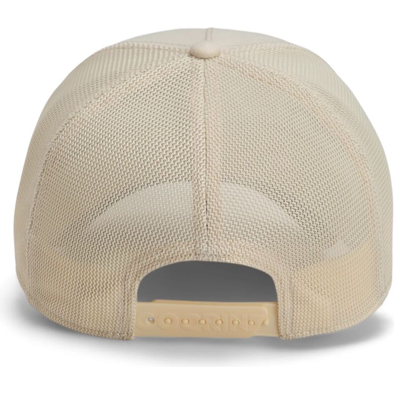 gorra-trucker-roja-y-beige-gallo-the-suede-rooster-microsuede-cock-the-farm-de-goorin-bros