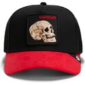 gorra-trucker-negra-y-roja-calavera-cancelled-skull-trucker-microsuede-the-farm-de-goorin-bros