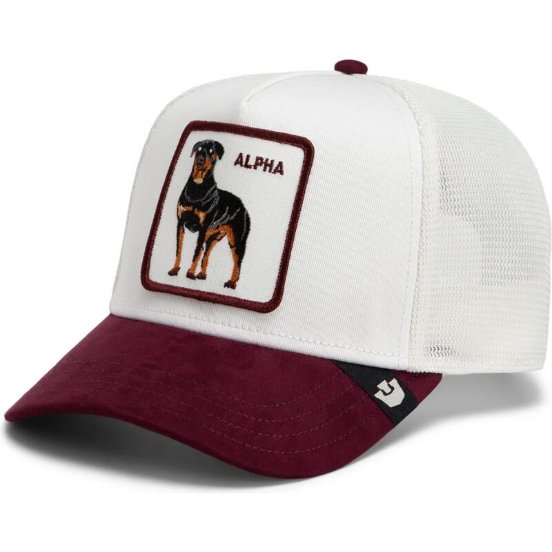 gorra-trucker-blanca-y-granate-rottweiler-suede-alpha-microsuede-the-farm-de-goorin-bros