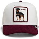gorra-trucker-blanca-y-granate-rottweiler-suede-alpha-microsuede-the-farm-de-goorin-bros