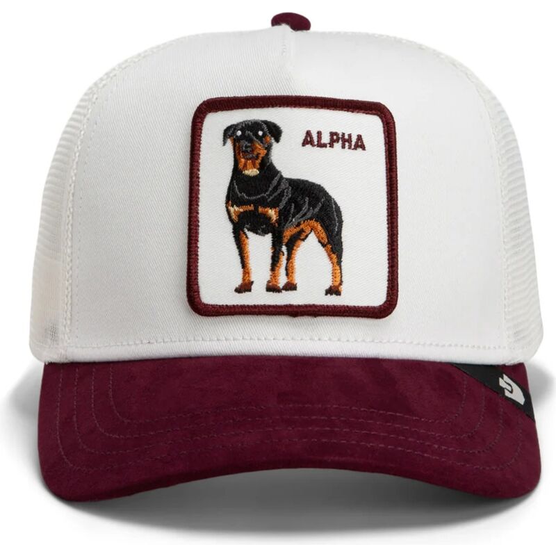 gorra-trucker-blanca-y-granate-rottweiler-suede-alpha-microsuede-the-farm-de-goorin-bros
