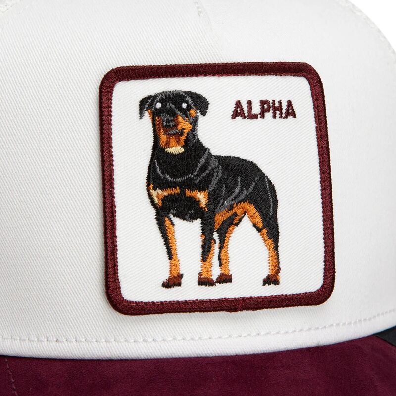 gorra-trucker-blanca-y-granate-rottweiler-suede-alpha-microsuede-the-farm-de-goorin-bros