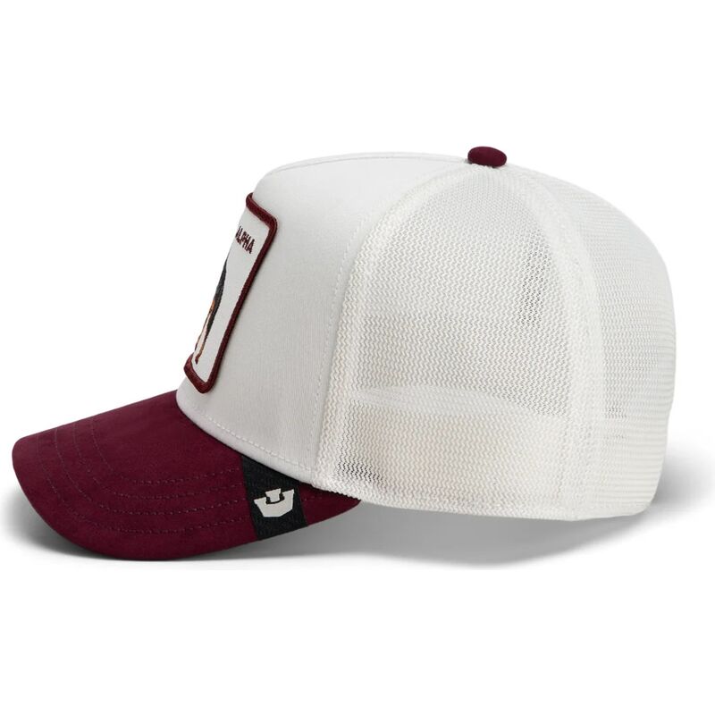 gorra-trucker-blanca-y-granate-rottweiler-suede-alpha-microsuede-the-farm-de-goorin-bros