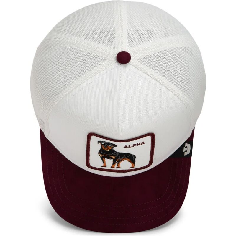 gorra-trucker-blanca-y-granate-rottweiler-suede-alpha-microsuede-the-farm-de-goorin-bros