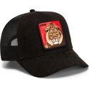 gorra-trucker-negra-y-roja-leon-re-leone-rosso-microsuede-king-the-farm-de-goorin-bros