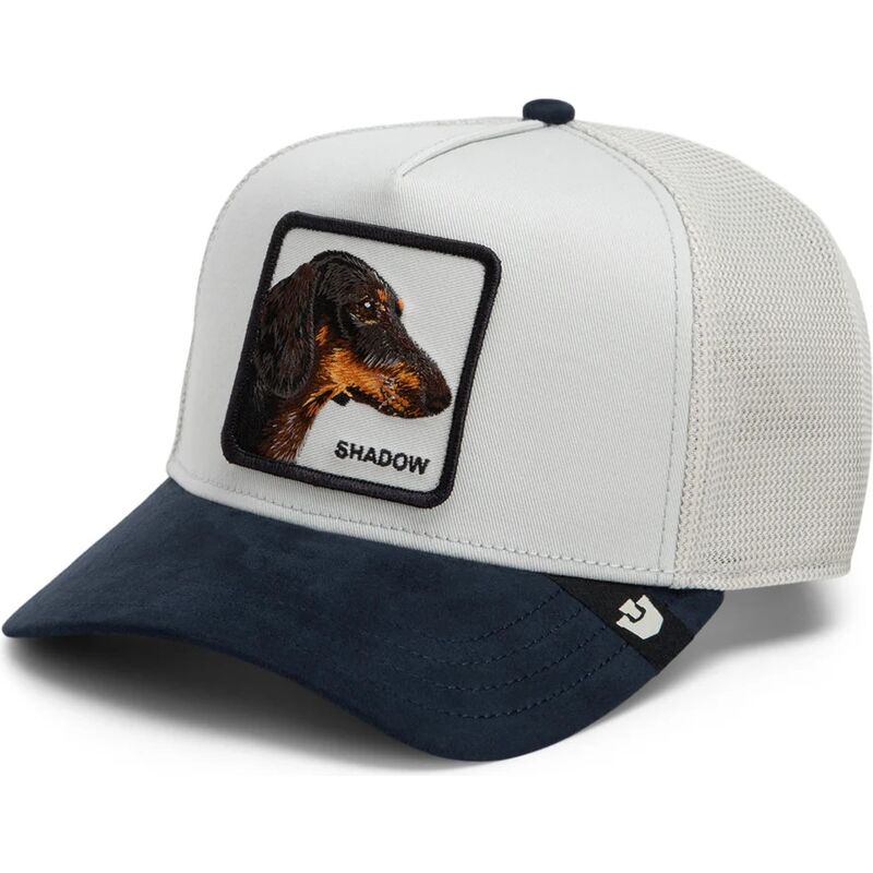 gorra-trucker-gris-y-azul-marino-perro-suede-shadow-microsuede-the-farm-de-goorin-bros