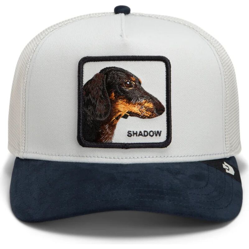 gorra-trucker-gris-y-azul-marino-perro-suede-shadow-microsuede-the-farm-de-goorin-bros
