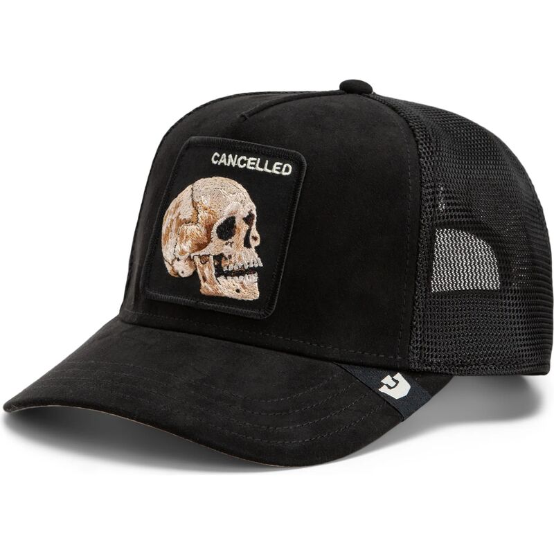 gorra-trucker-negra-calavera-suede-cancelled-skull-microsuede-the-farm-de-goorin-bros gorra-trucker-negra-calavera-suede-cancelled-skull-microsuede-the-farm-de-goorin-bros