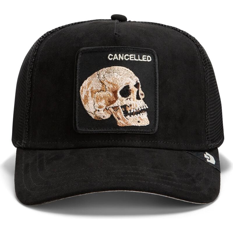 gorra-trucker-negra-calavera-suede-cancelled-skull-microsuede-the-farm-de-goorin-bros gorra-trucker-negra-calavera-suede-cancelled-skull-microsuede-the-farm-de-goorin-bros