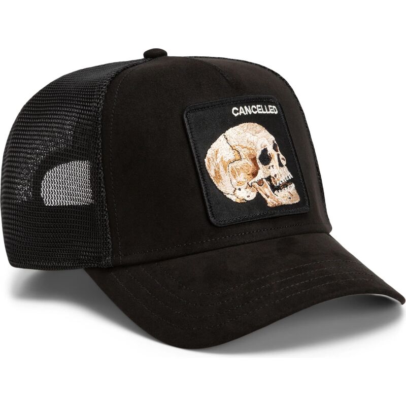 gorra-trucker-negra-calavera-suede-cancelled-skull-microsuede-the-farm-de-goorin-bros gorra-trucker-negra-calavera-suede-cancelled-skull-microsuede-the-farm-de-goorin-bros