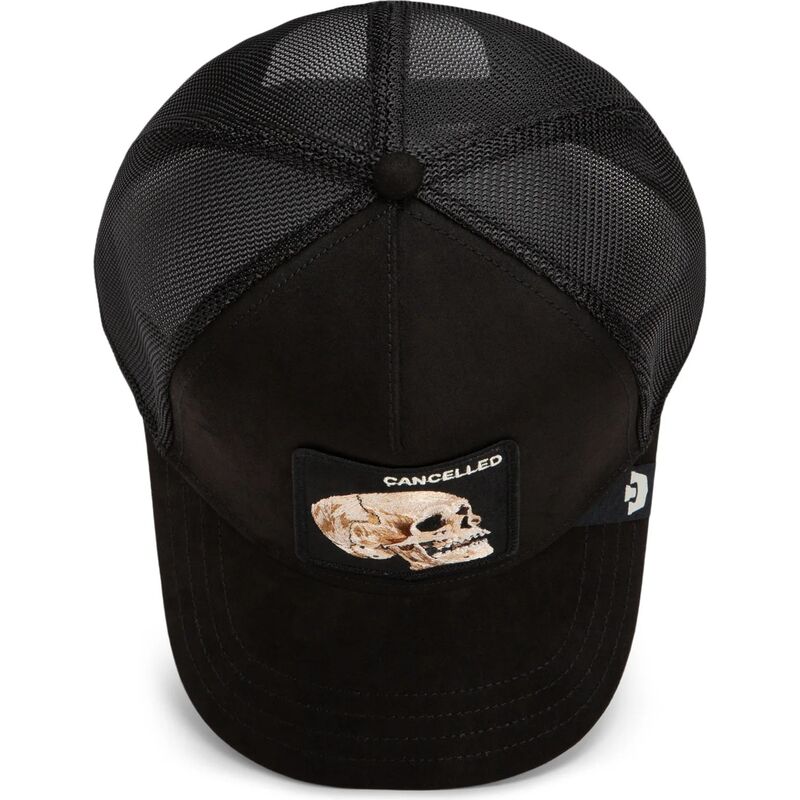 gorra-trucker-negra-calavera-suede-cancelled-skull-microsuede-the-farm-de-goorin-bros gorra-trucker-negra-calavera-suede-cancelled-skull-microsuede-the-farm-de-goorin-bros