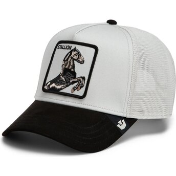 Gorra trucker gris y negra caballo Suede Stallion Microsuede The Farm de Goorin Bros.