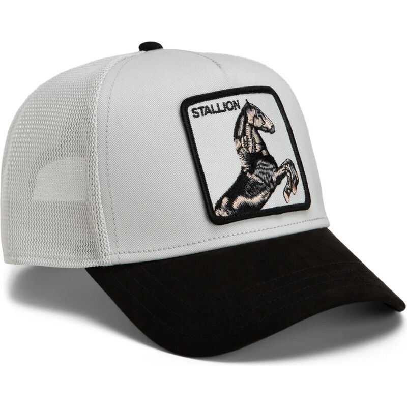 gorra-trucker-gris-y-negra-caballo-suede-stallion-microsuede-the-farm-de-goorin-bros gorra-trucker-gris-y-negra-caballo-suede-stallion-microsuede-the-farm-de-goorin-bros