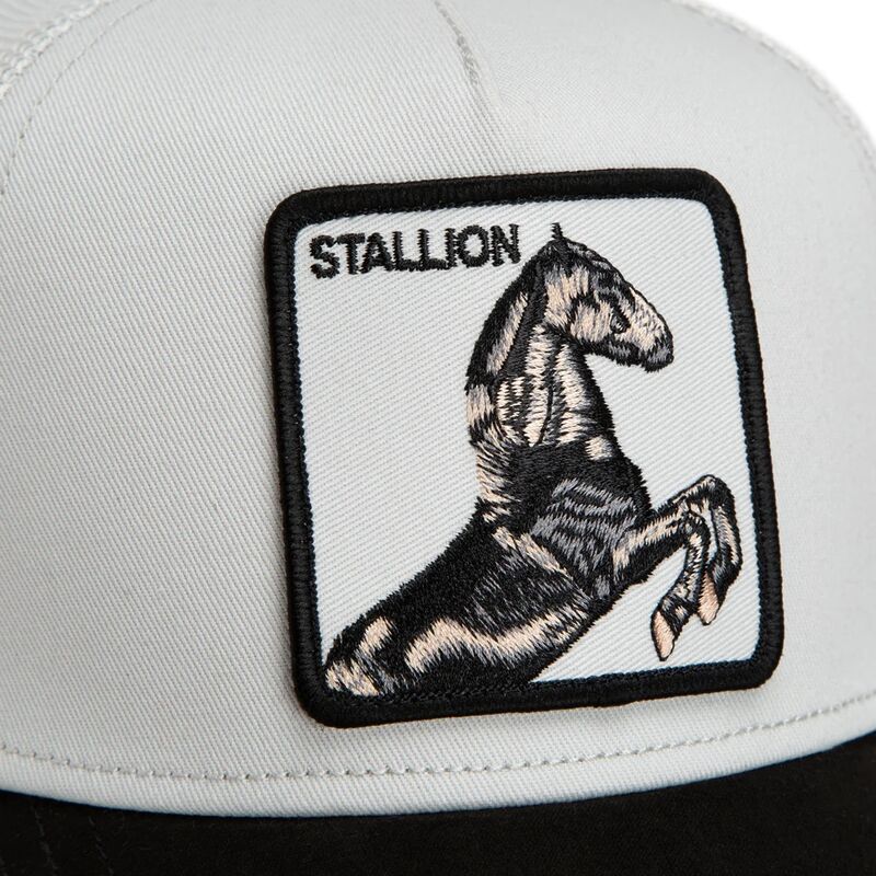 gorra-trucker-gris-y-negra-caballo-suede-stallion-microsuede-the-farm-de-goorin-bros gorra-trucker-gris-y-negra-caballo-suede-stallion-microsuede-the-farm-de-goorin-bros